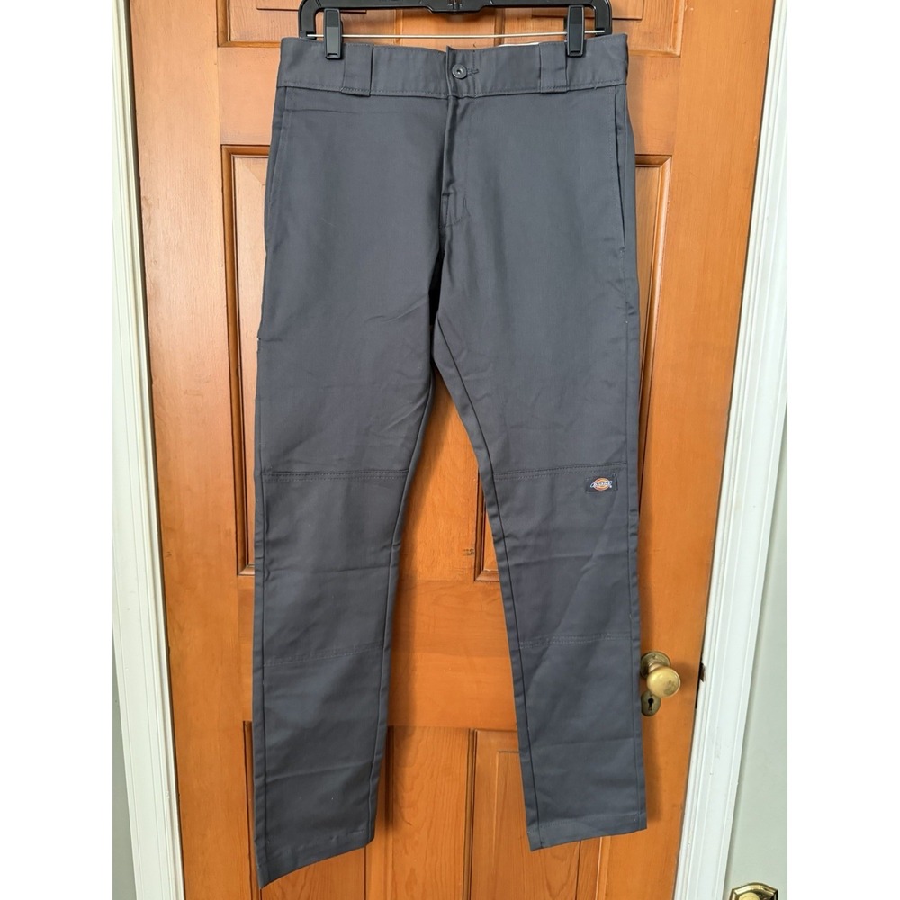 Men's Dickies Skinny Straight Charcoal Grey Pants 30X32 NWT Work Pants
